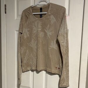 NWT Women's Lululemon Beige Long Sleeve Top. Size 12